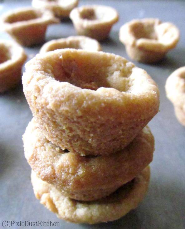 almond butter stuffed sugar cookie cups on pixiedustkitchen.com. Homemade almond butter in a brown butter sugar cookie cup! 30 minutes start to finish. 